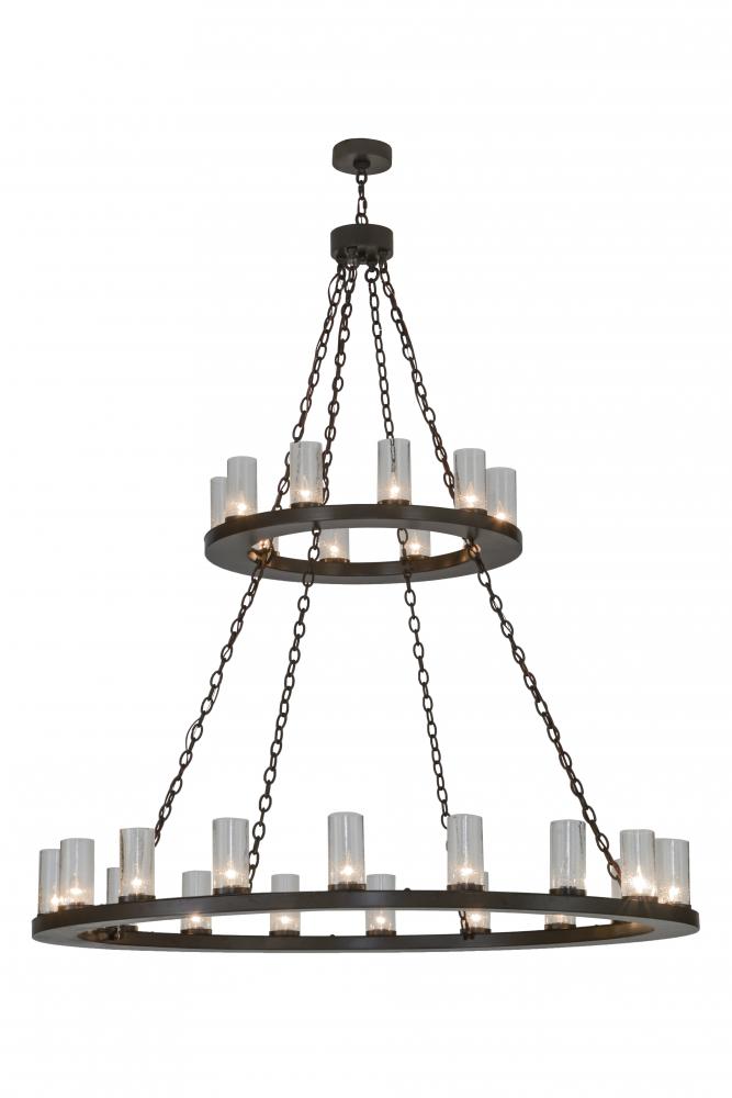 60" Wide Loxley 28 Light Two Tier Chandelier