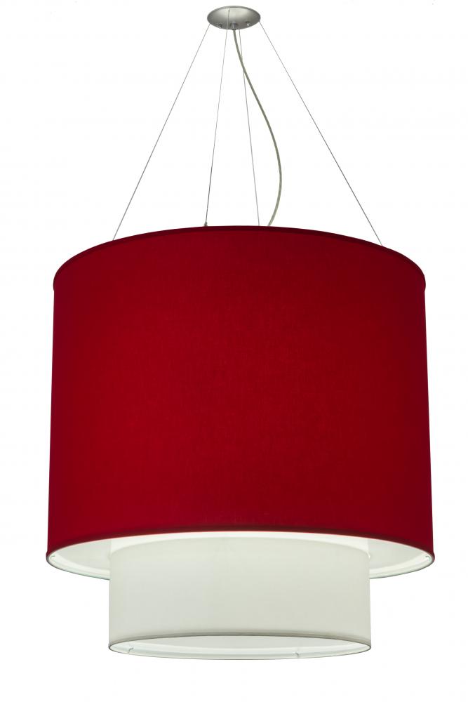 34"W Cilindro Two Tier Textrene Pendant