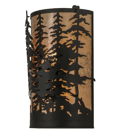 12" Wide Tall Pines Wall Sconce