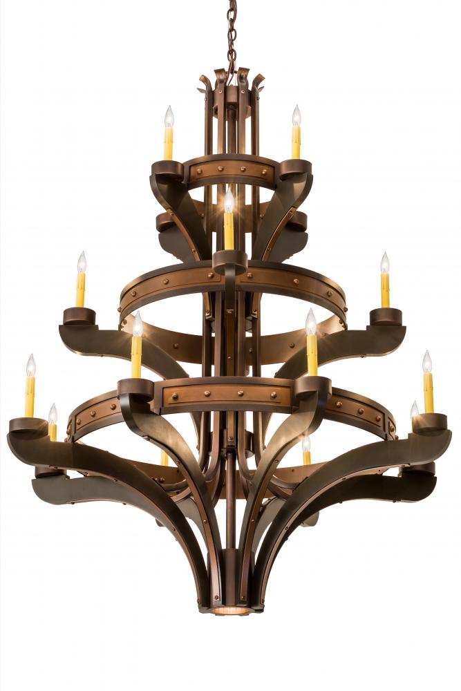 48"W Castilla 16 LT Three Tier Chandelier