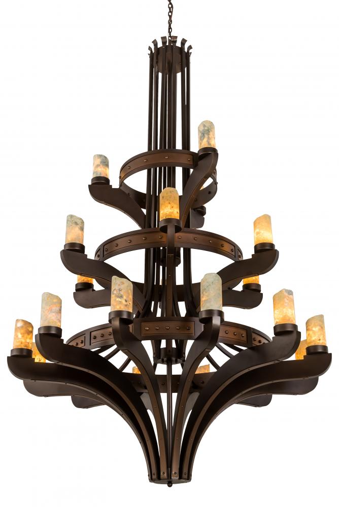 62" Wide Castilla Jadestone 21 Light Three Tier Chandelier