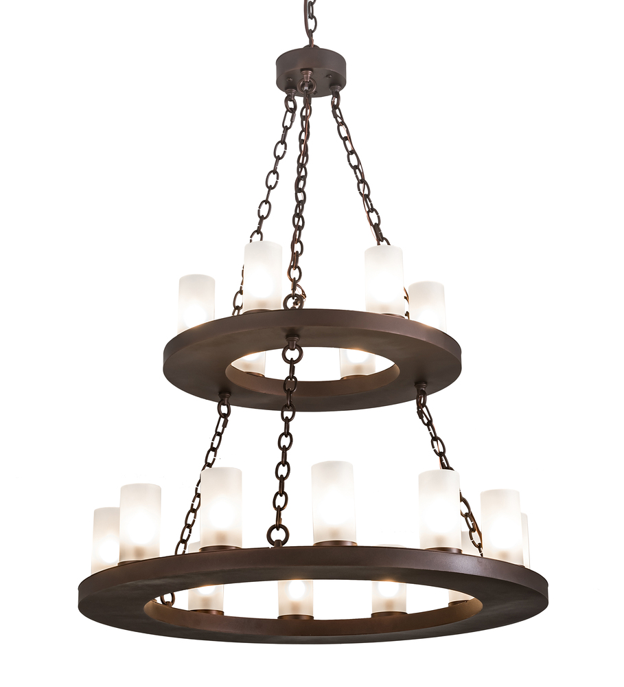 36" Wide Loxley 18 LT Two Tier Chandelier