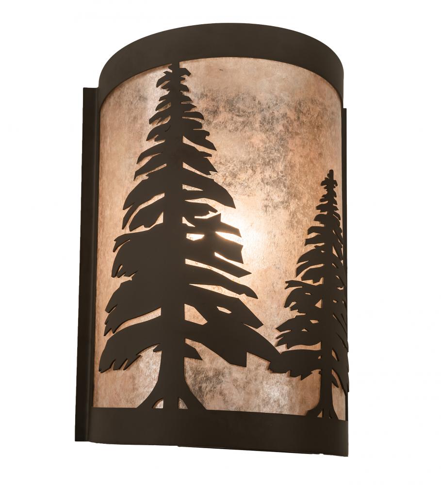 8" Wide Tall Pines Left Wall Sconce