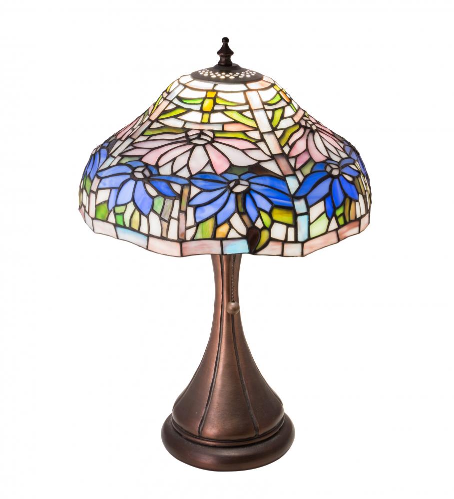 18" High Poinsettia Fluted Accent Lamp