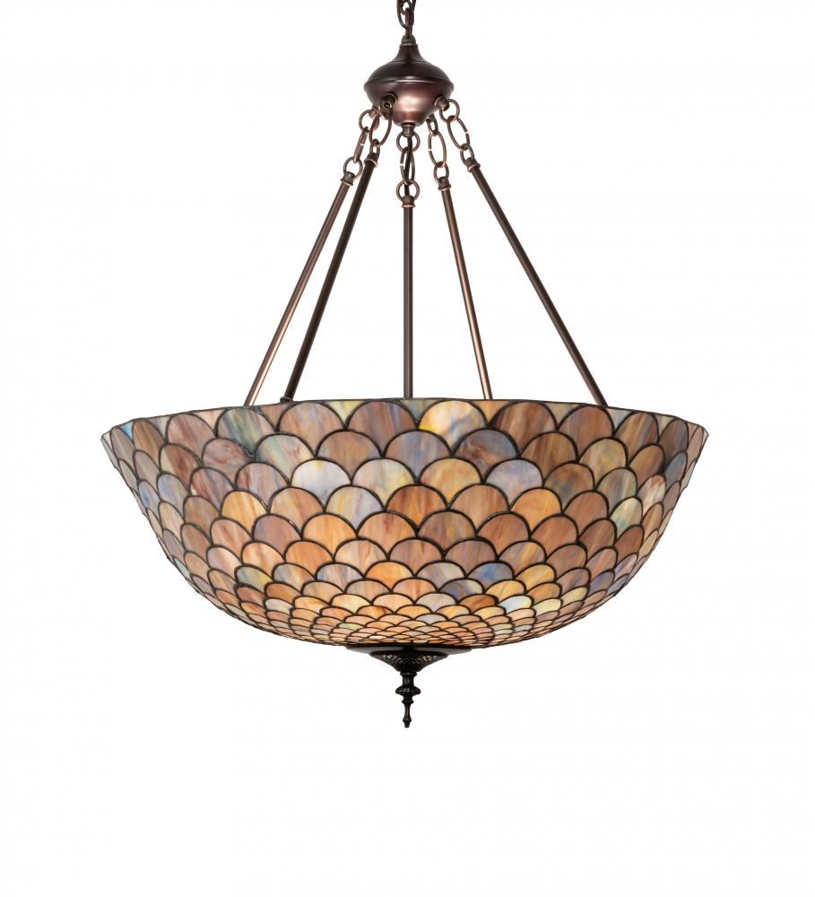 24" Wide Tiffany Fishscale Inverted Pendant