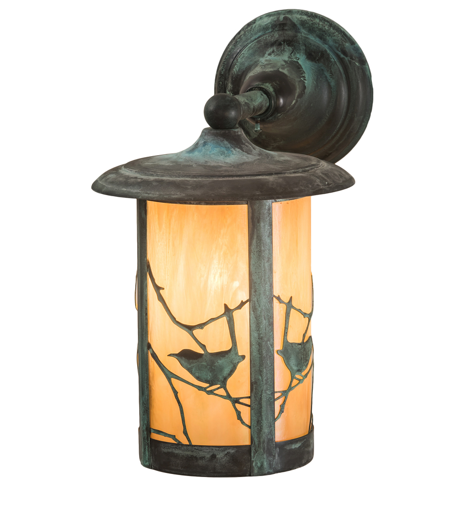 8" Wide Fulton Song Bird Solid Mount Wall Sconce