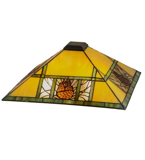 17"Sq Pinecone Ridge Shade