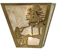 Meyda Blue 112185 - 13"W Quail Hunter W/Dog Wall Sconce