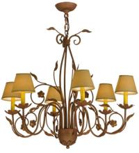 Meyda Blue 116650 - 31"W Bordeaux 6 LT Chandelier