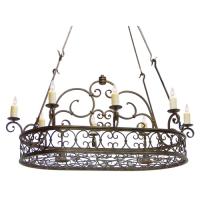 Meyda Blue 120277 - 54" Long Cira 10 Light Pot Rack