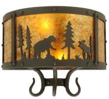 Meyda Blue 126762 - 13.5" Wide Wildlife at Pine Lake Wall Sconce