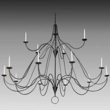 Meyda Blue 127595 - 96"W Polonaise 15 Candles Two Tier Chandelier