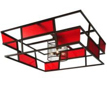 Meyda Blue 131284 - 60" Square Tavern Red Block Flushmount