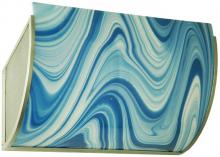 Meyda Blue 135523 - 20.25"W Metro Fusion Ocean Waves Glass Wall Sconce