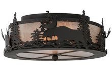 Meyda Blue 136320 - 17"W Moose at Dusk Flushmount