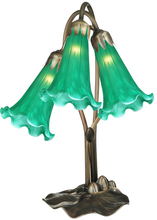 Meyda Blue 14150 - 16" High Green Pond Lily 3 Light Accent Lamp