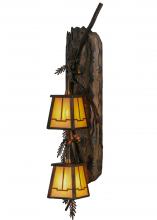 Meyda Blue 145030 - 6.5"W Pine Branch Valley View 2 LT Vertical LED Wall Sconce