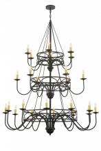 Meyda Blue 155775 - 60" Wide Polonella 24 Light Three Tier Chandelier