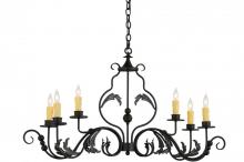 Meyda Blue 157238 - 42"L Augusta 6 LT Oblong Chandelier