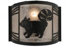 Meyda Blue 157300 - 12"W Raccoon on the Loose Left Wall Sconce