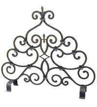 Meyda Blue 162714 - 36" Wide Fleur De Lys Fireplace Screen