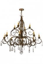 Meyda Blue 164238 - 50" Wide New Country French 12 Light Chandelier