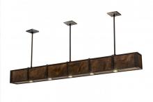 Meyda Blue 165255 - 72" Long Giradeau Wood Beam Oblong Pendant