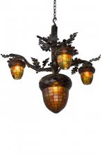 Meyda Blue 180444 - 48" Wide Acorn Branch 4 Light Chandelier