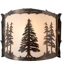 Meyda Blue 197101 - 12" Wide Tall Pines Wall Sconce
