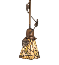 Meyda Blue 215923 - 5" Wide Espe Willow Jadestone Mini Pendant