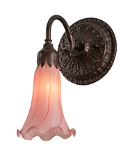 Meyda Blue 216932 - 5" Wide Pink Pond Lily Victorian Wall Sconce