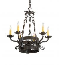 Meyda Blue 221249 - 24" Wide Dragone 6 Light Chandelier