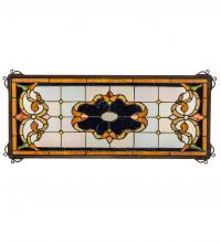 Meyda Blue 233082 - 24" Wide X 10" High Madison Transom Stained Glass Window