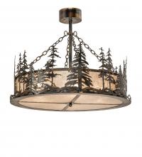 Meyda Blue 241418 - 36" Wide Tall Pines Inverted Pendant