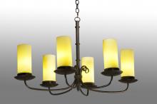 Meyda Blue 249760 - 38" Long Atria 6 Light Oblong Chandelier