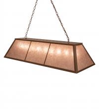 Meyda Blue 251209 - 60" Long Tri-Panel Oblong Pendant