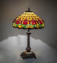 Meyda Blue 265014 - 28" High Colonial Tulip Table Lamp