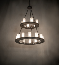Meyda Blue 267118 - 36" Wide Loxley 18 Light Two Tier Chandelier
