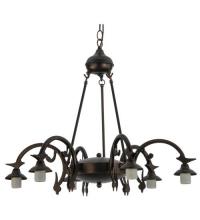Meyda Blue 26944 - 29" Wide Mahogany Bronze 6 LT Chandelier Hardware