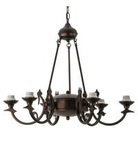Meyda Blue 26946 - 29" Wide Mahogany Bronze 6 Light Chandelier Hardware