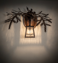 Meyda Blue 288826 - 16" Wide Pine Branch Valley View Wall Sconce
