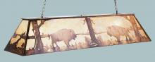 Meyda Blue 30148 - 60" Long Buffalo at Lake Oblong Pendant