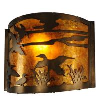 Meyda Blue 51492 - 12" Wide Ducks in Flight Left Wall Sconce