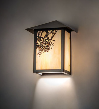 Meyda Blue 95424 - 6.5" Wide Seneca Winter Pine Wall Sconce