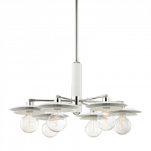 Mitzi H175806-PN/WH - 6 LIGHT CHANDELIER