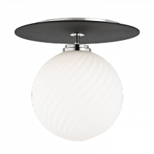 Mitzi H200501L-PN/BK - 1 LIGHT LARGE FLUSH MOUNT