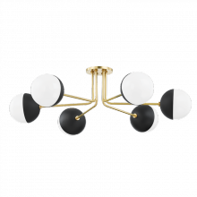 Mitzi H344606-AGB/BK - Renee Semi Flush