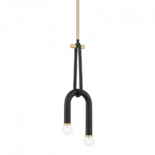 Mitzi H382702-AGB/BK - Whit Pendant