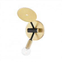 Mitzi H427101-AGB/BK - 1 Light Wall Sconce