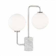 Mitzi HL170201-PN - 2 LIGHT TABLE LAMP WITH A MARBLE BASE